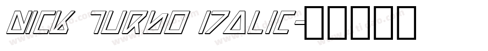 Nick Turbo Italic字体转换